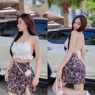 Áo yếm hở lưng cột dây quyến rũ