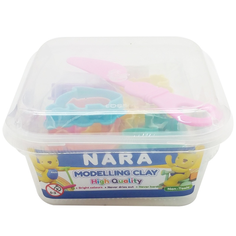 Đồ Chơi Đất Nặn 8 Màu + 7 Khuôn + Dao Cắt - Kiddy Clay BK-144-8+7SMT