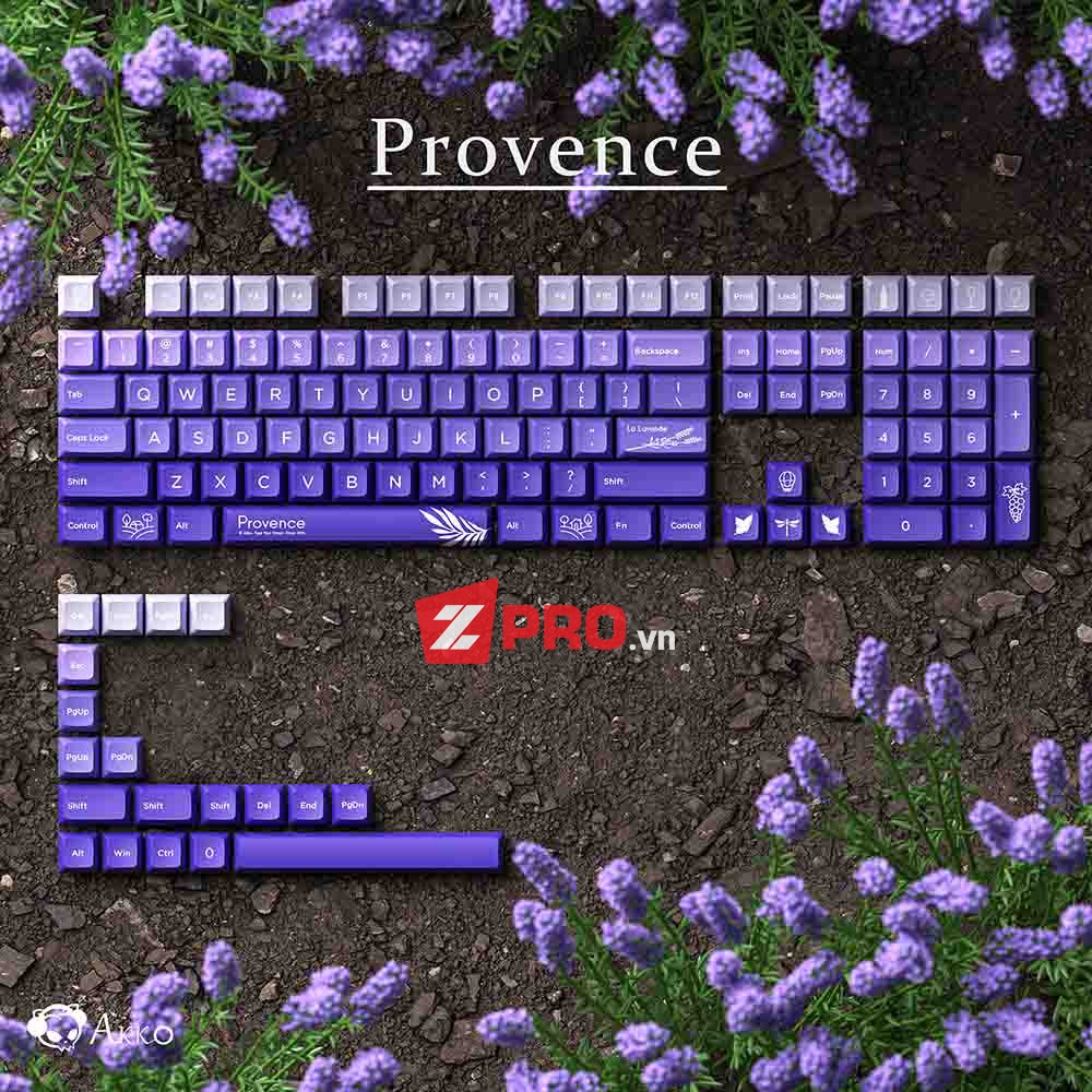 Bộ Keycap AKKO Provence (JDA Profile - 127 Nút)