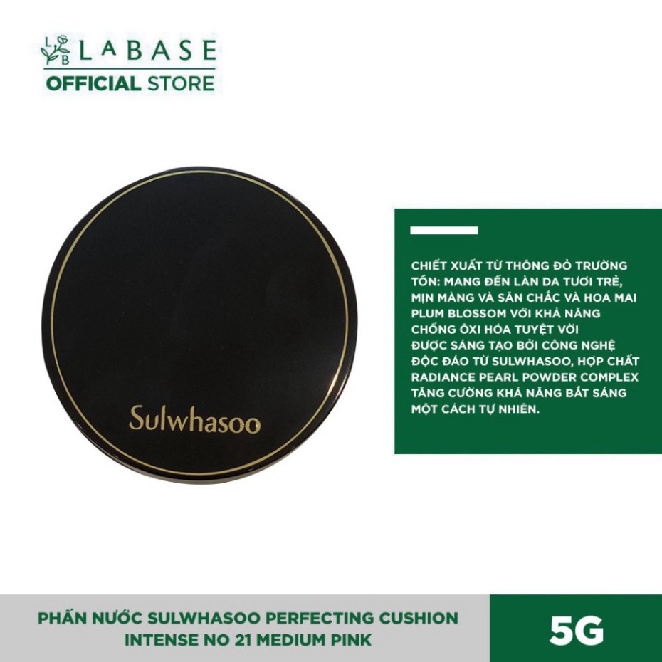 Phấn Nước Sulwhasoo Perfecting Cushion Intense No 21 Medium Pink 5g (Mini) G546