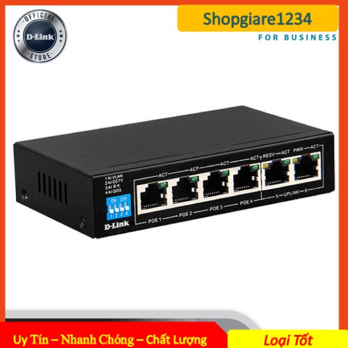 Thiết bị mạng/ Switch POE D-Link 6P DES-F1006P