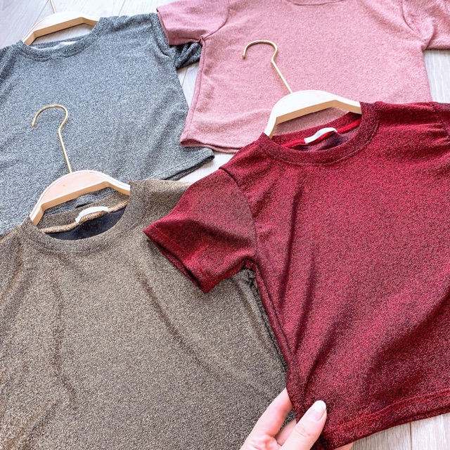 ÁO CROPTOP NHŨ KIM TUYẾN BLING BLING