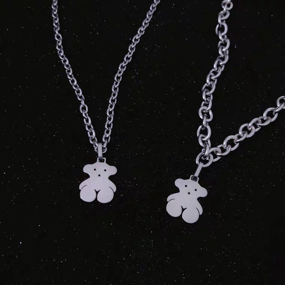 Dây chuyền mặt hình chú gấu dễ thương cho cặp đôi