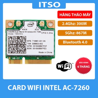 Card Wireless Atheros AR5B22 / DW1901 / INTEL AC 7260 2.4Ghz và 5.0Ghz - Card WIFI Mini PCI