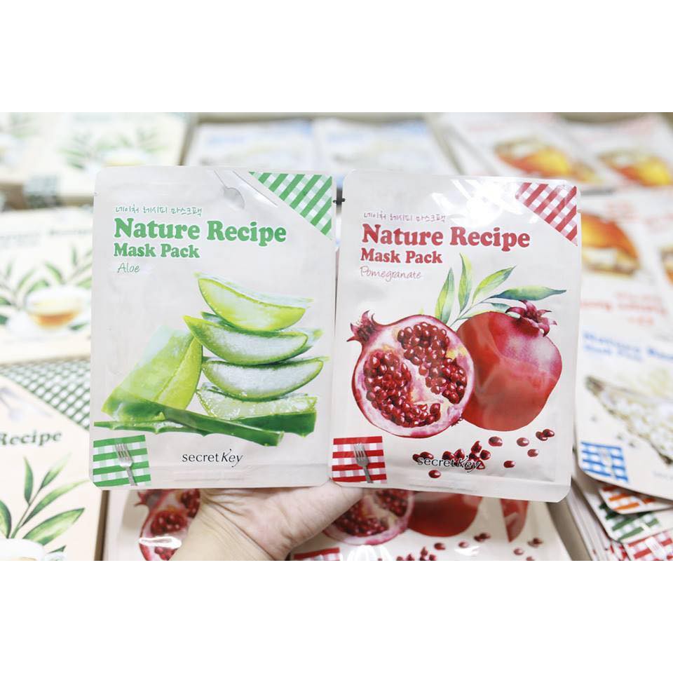 Combo 5 miếng mặt Nạ Dưỡng Da Secret Key Nature Recipe Mask Pack.