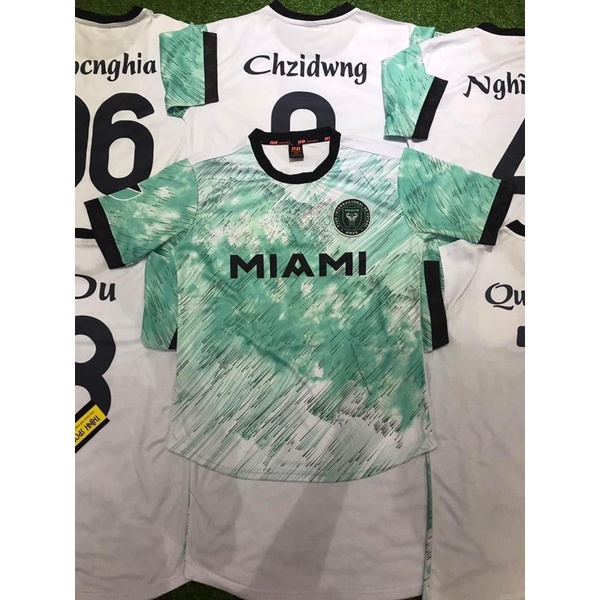Bộ đá banh, bóng đá Inter Miami, in tên số theo yêu cầu