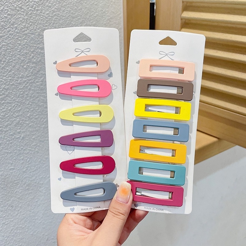 Bộ kẹp tóc nhiều màu sắc dễ thương hình dáng tùy chọn cho bạn gái