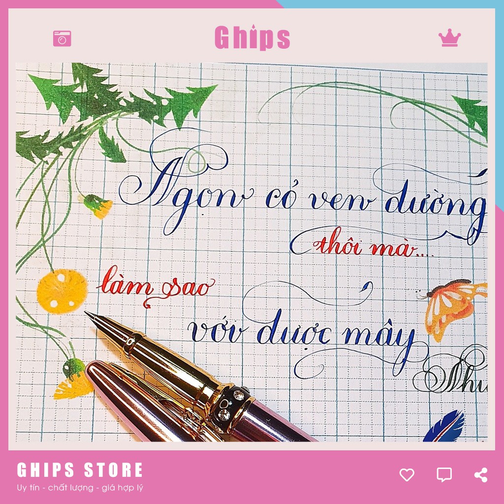 Bút Luyện Chữ Đẹp CG873 Bút Ngòi Kim Tinh Lá Tre Luyện Viết Nét Thanh Nét Đẹp Cao Cấp