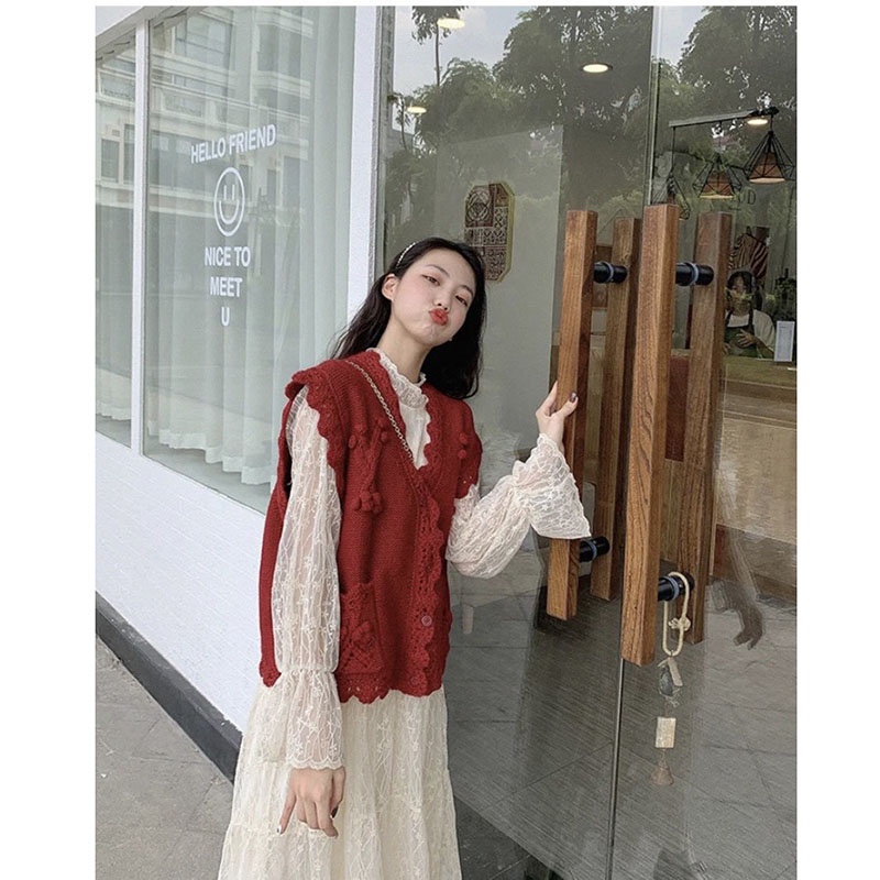 Đầm Nữ Chất Ren Dáng Babydoll Hàng Quảng Châu M012-Violet