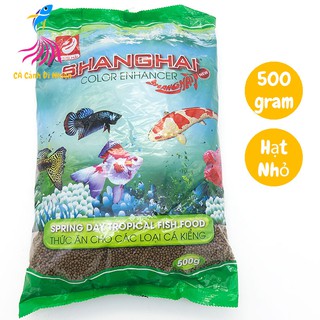 Thức ăn ShangHai cho cá cảnh Cám Cá Shang Hai hạt NHỎ 500 gram