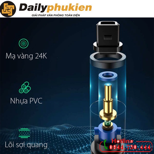 Cáp audio quang Optical dài 3m Ugreen 70893 chính hãng dailyphukien