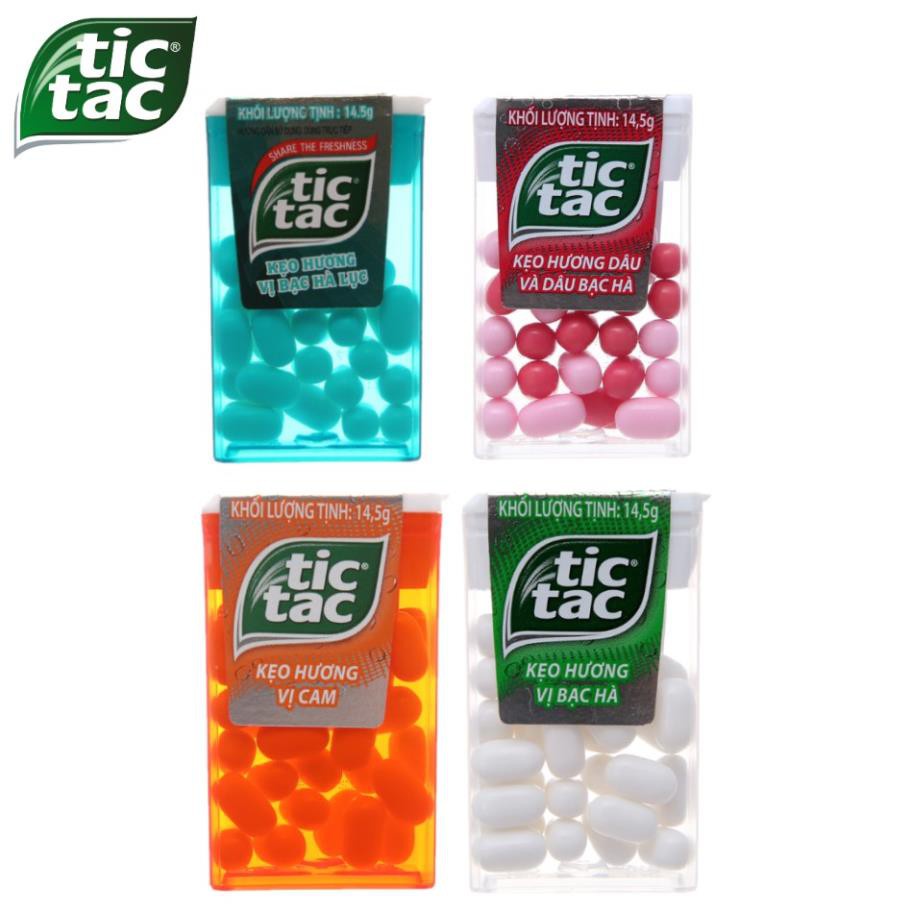 (4 vị) Kẹo ngậm TicTac 14.5gr date mới (Cực ngon)