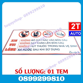 01 TEM DECAL DÁN BIỂN CHỈ DẪN NỘI QUY NHÀ VỆ SINH