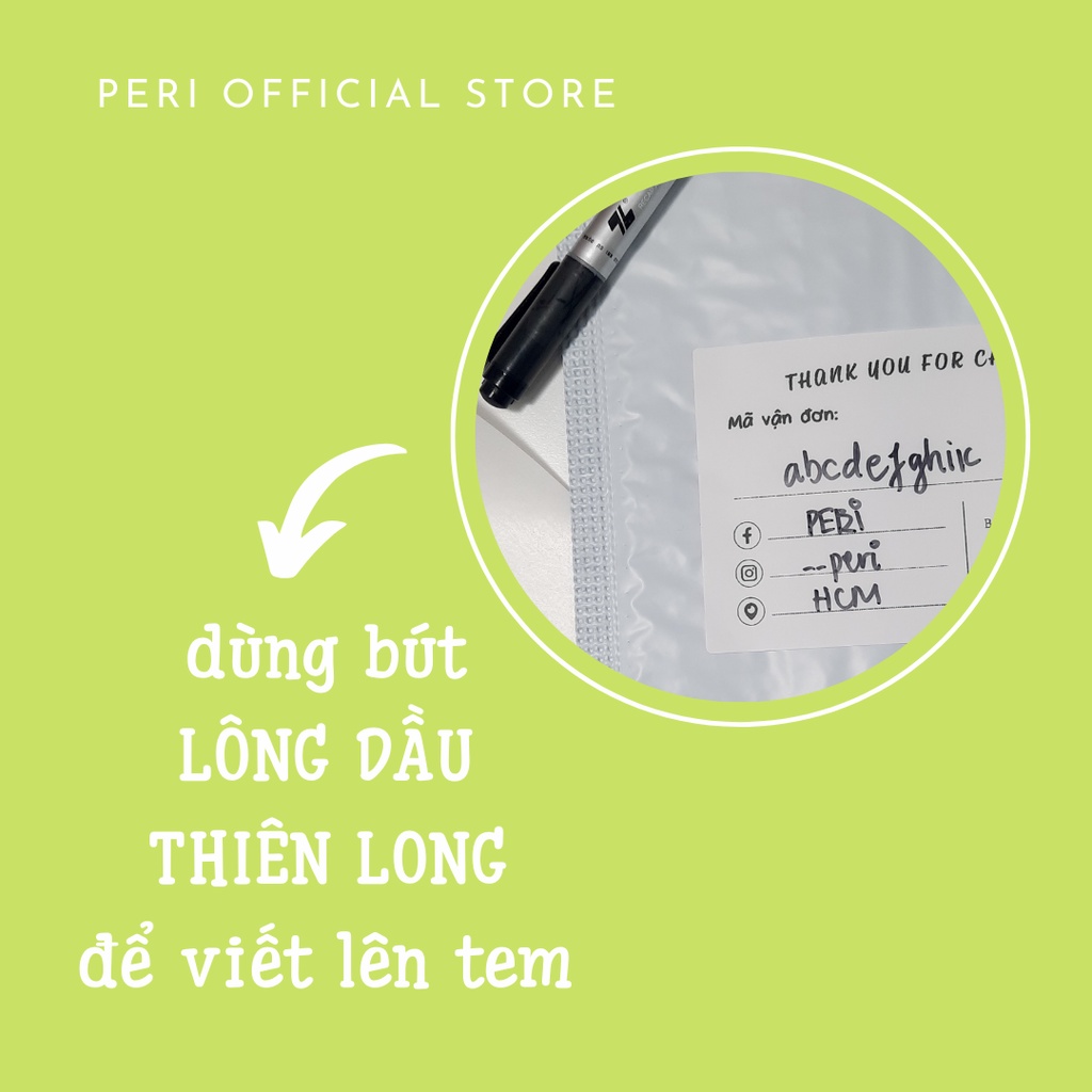 Berry | Set 50 tem nhãn dán PK, sticker niêm phong có keo dán túi giấy, thùng carton, gói hàng