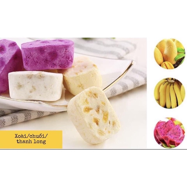 💥HÀNG SẴN LOẠI NGON💥 VIÊN SỮA CHUA HOA QUẢ SẤY KHÔ