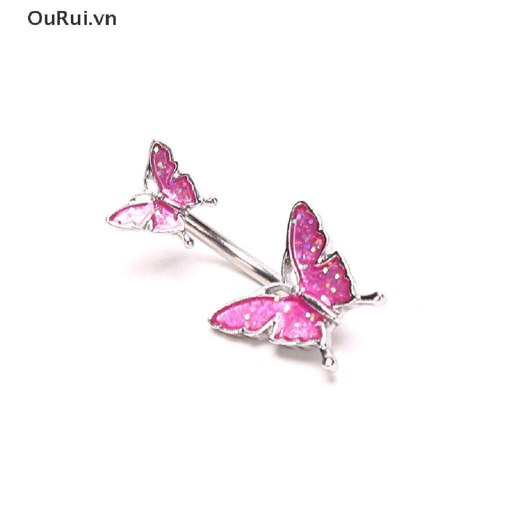 1 Khuyên Rốn Hình Bướm Bằng Thép 316L Chất Lượng Cao