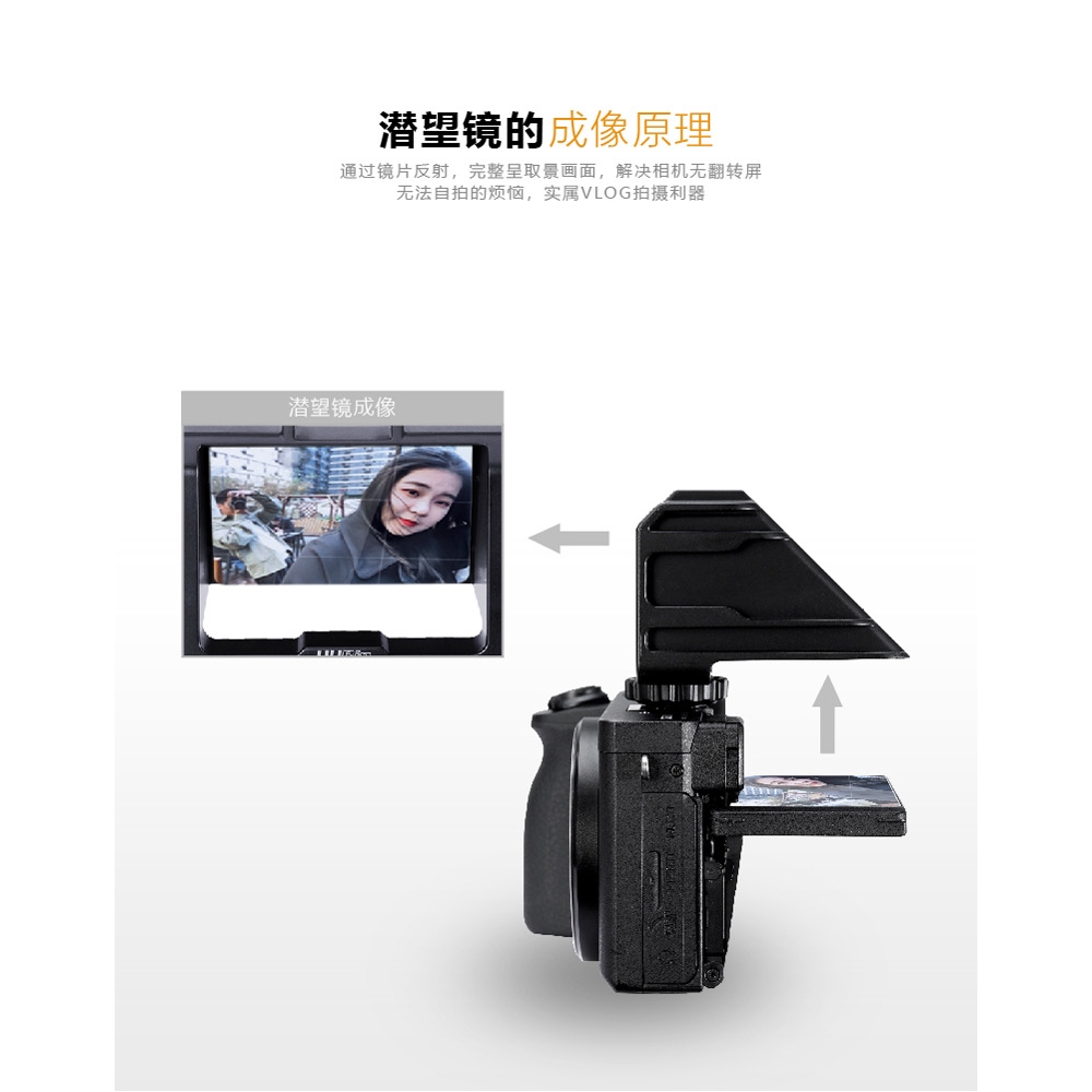 UURig flip screen Vlog suitable for Sony A6500/6300/A7M3 A7R3 Nikon Z6Z7 mirror