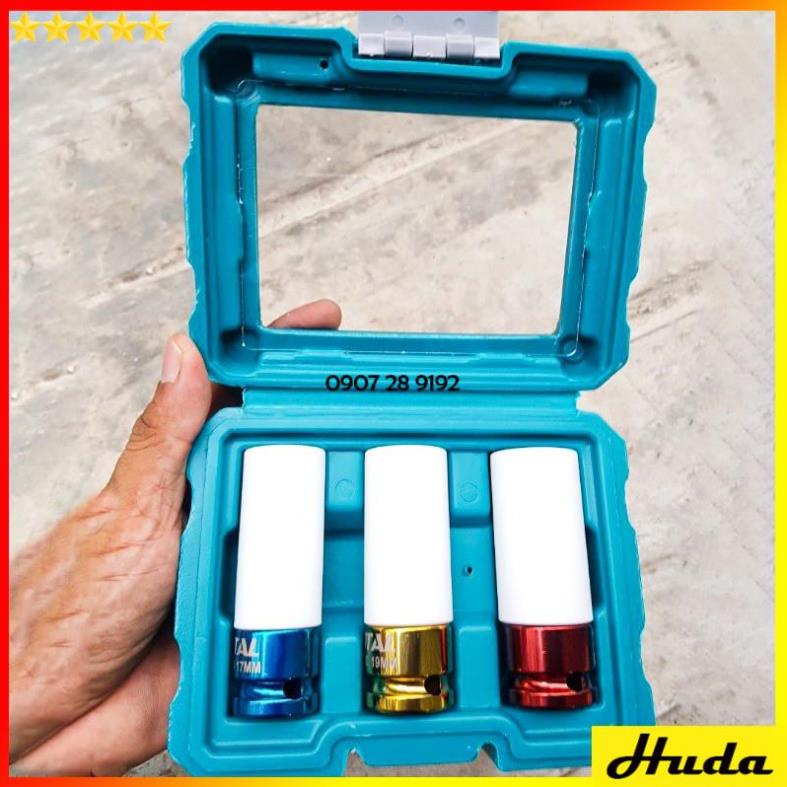 Bộ 3 đầu khẩu tiếp tuýp lục giác Total - Ingco 1234