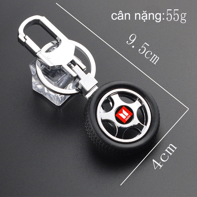 móc chìa khóa ô tô Isuzu móc khóa hợp kim lốp xe