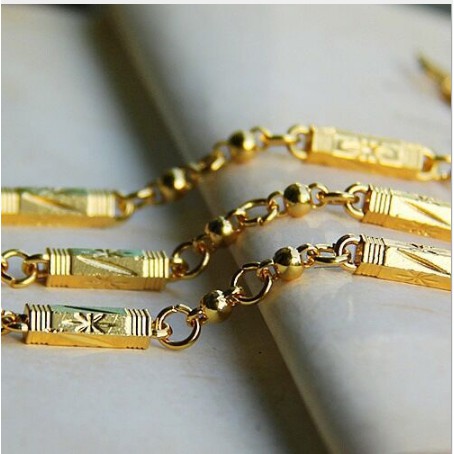 Dây chuyền nam mạ vàng khối đặc vuông 18k