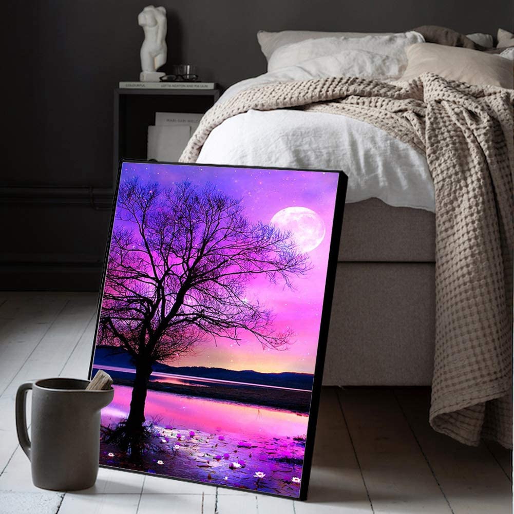 Bộ tranh đính đá 5D tự làm hình phong cảnh trang trí nhà cửa