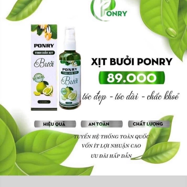 Xịt bưởi kích mọc tóc (Của Ponry - Kèm quà)