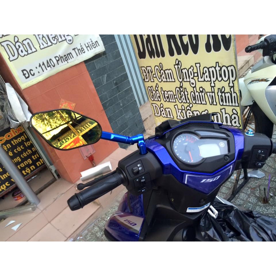 GƯƠNG CHIẾU HẬU ELIP LOẠI 1 BIKER DÀNH CHO XE MÁY (gương bên trái)