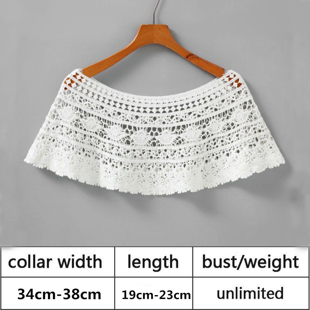 Áo Khoác Poncho Ren Rỗng Dáng Ngắn