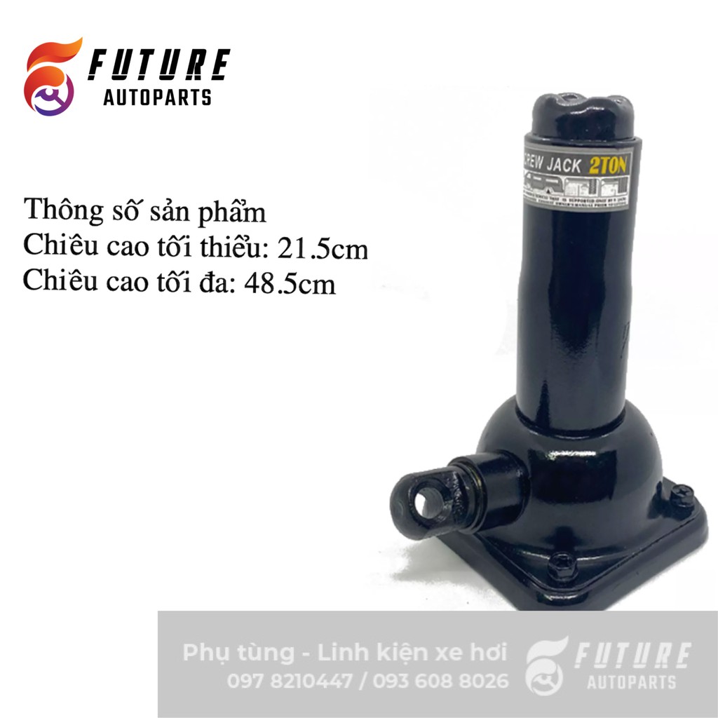 Bộ kích nâng gầm, con đội thuỷ lực kèm tay quay giúp nâng gầm xe Innova, Fortuner, bán tải, SUV,...  - Future Autoparts