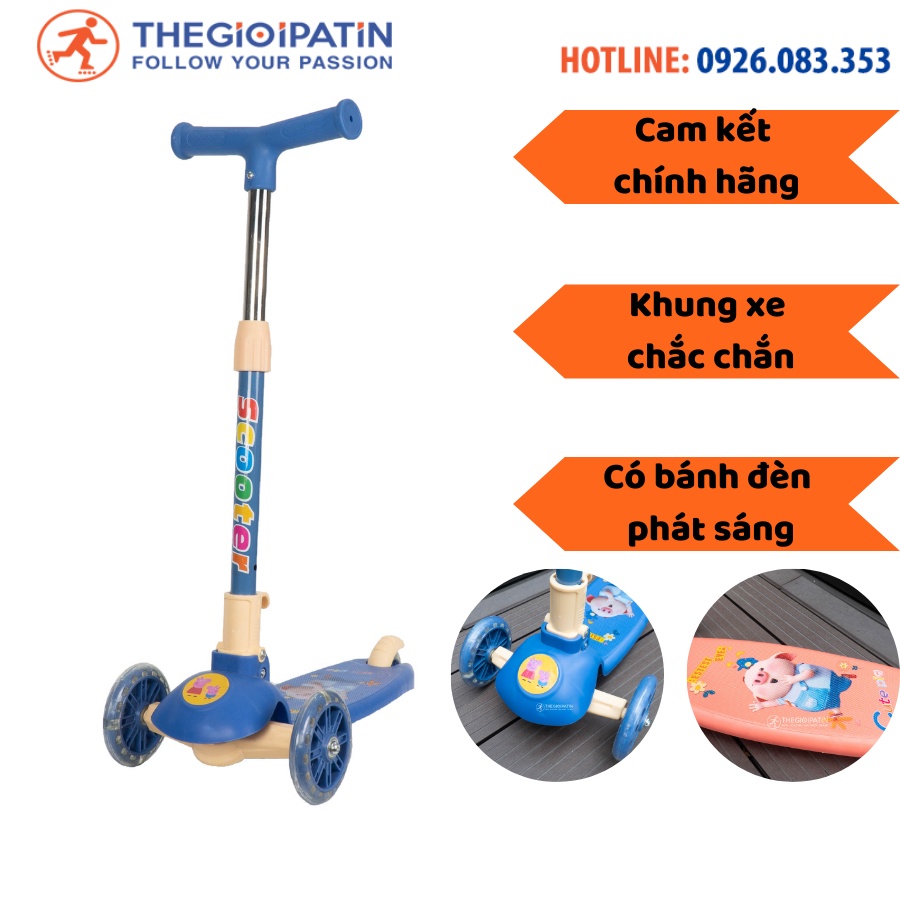 Xe trượt scooter trẻ em HY02, xe scooter chính hãng cho bé Giảm giá sốc