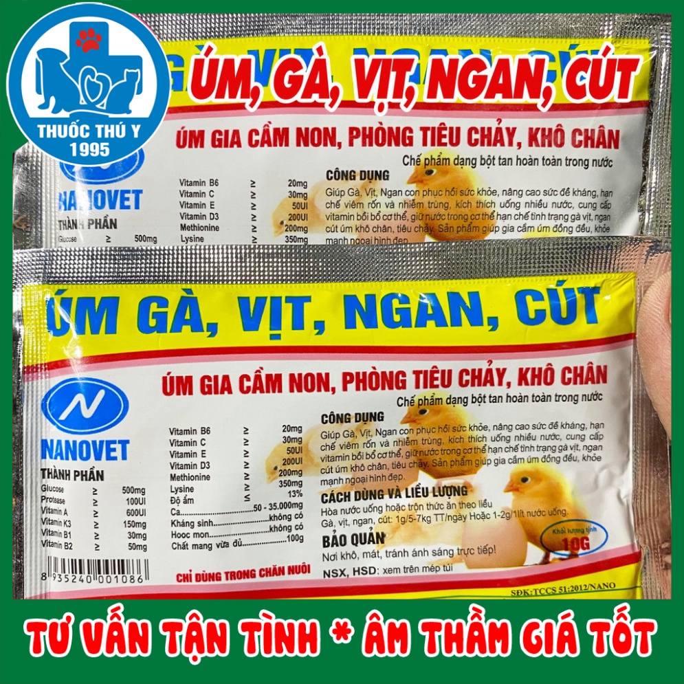 Gói 50g ÚM, GÀ, VỊT, NGAN, CÚT  tăng sức đề kháng, bổ sung các vitamin chim cảnh, gà đá, gia cầm