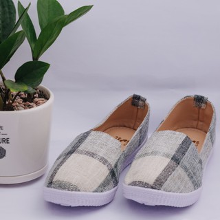GIÀY LƯỜI BỐ CARO XÁM