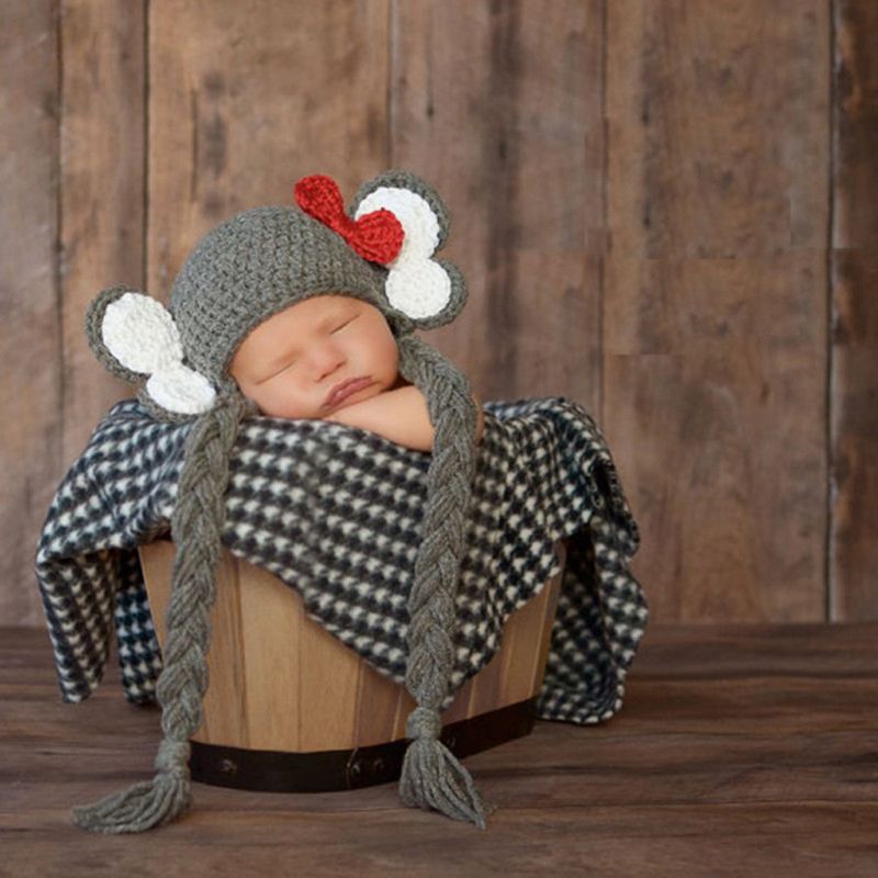 Mary☆Baby Knitted Photo Props Infant Handmade Cotton Costume Newborn Photography Prop