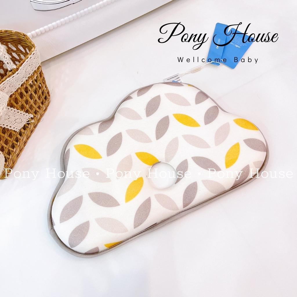 Gối cao su non chống méo bẹp đầu cao cấp hình đám mây CHOC CHICK cho bé từ sơ sinh