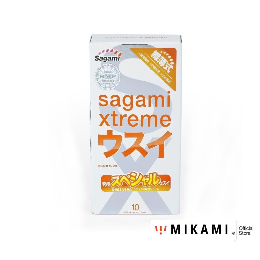 Combo 03 Hộp Bao Cao Su SAGAMI XTREME WHITE Gân Gai, SUPER THIN Siêu Mỏng.