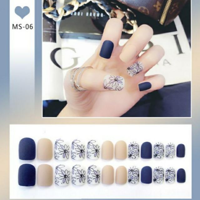 Bộ 24 móng tay giả kèm keo