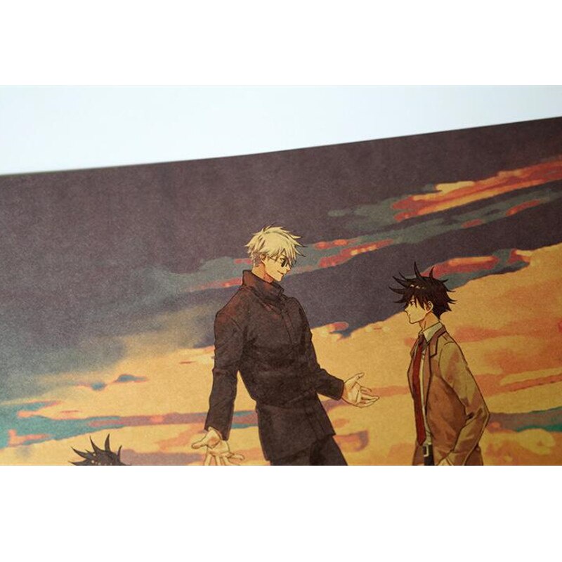 Poster Giấy kraft Treo Tường Trang Trí In Hình anime jujutsu kaisen