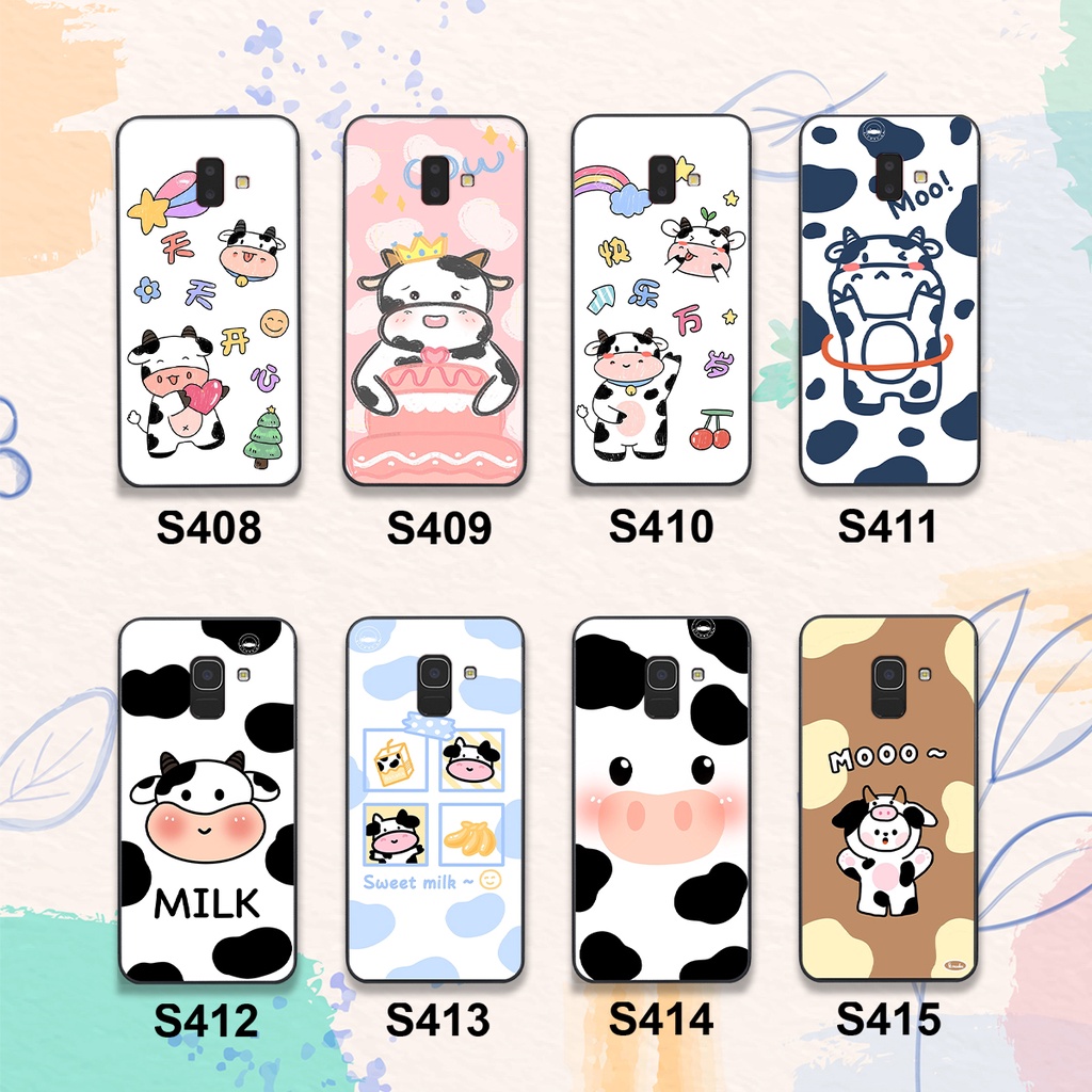 Ốp lưng SAMSUNG J6 - J6 PLUS in hình bò sữa cute đáng yêu