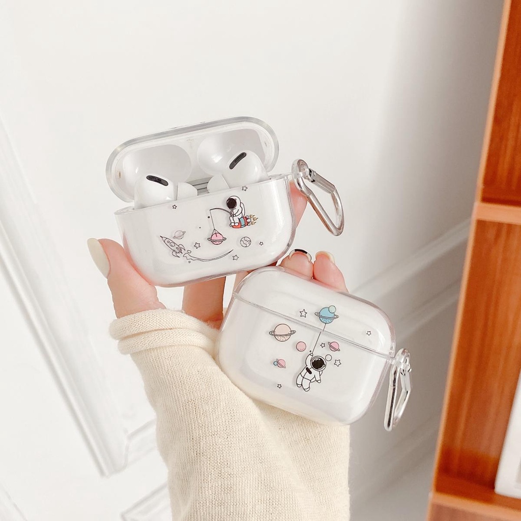 New astronaut capa For AirPods 2/1 Pro Case ins Cute Pendant keyring headphone cases For Air pods 3 Pro silicone Earphone Cover