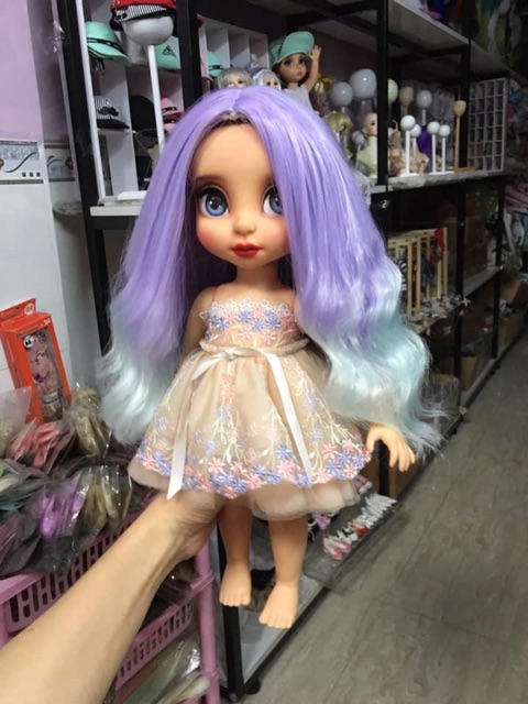 Line may tóc búp bê bjd - thẳng 35~50cm mix màu