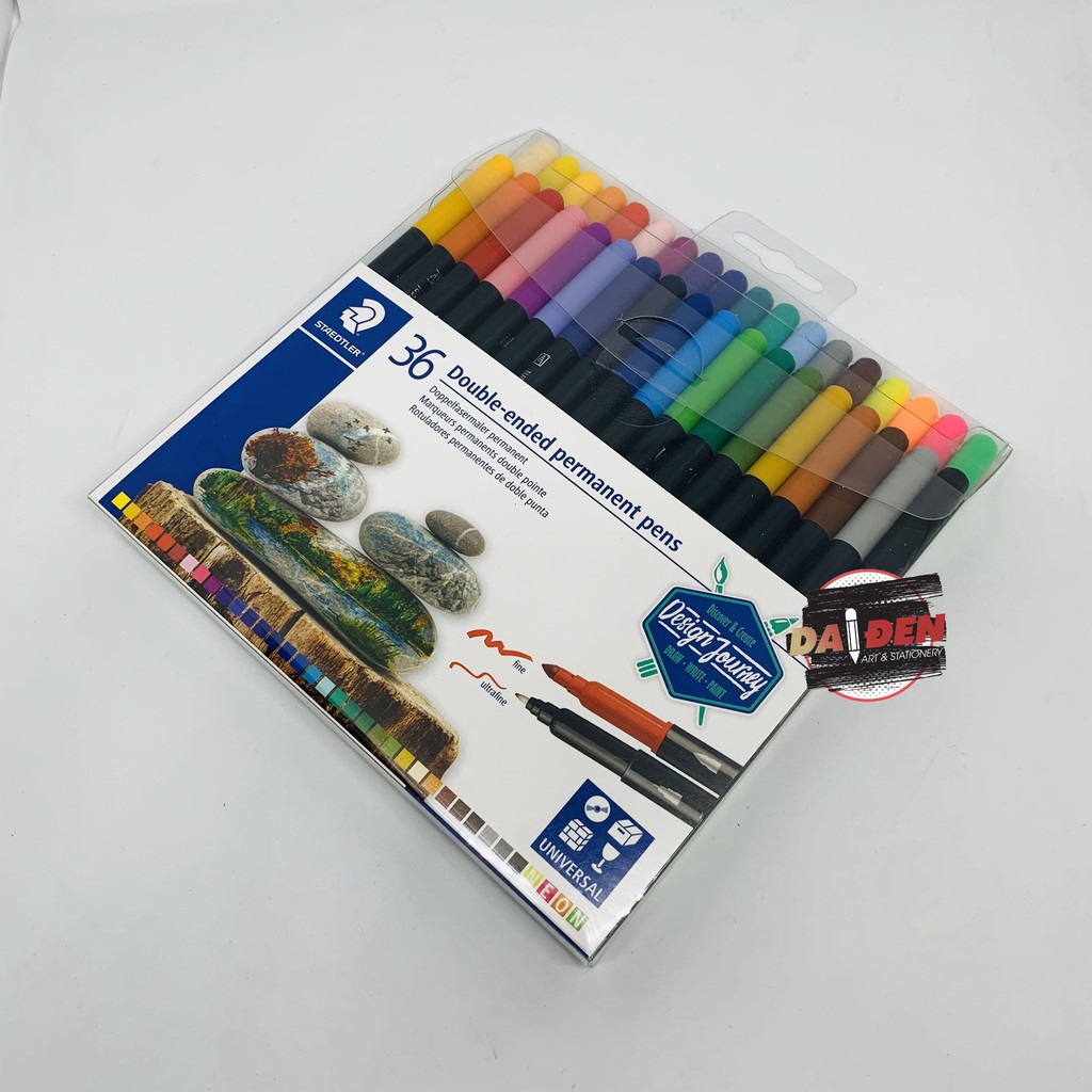 [DA ĐEN] Bút Marker 2 Đầu Staedtler 3187