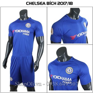 Quần áo đá banh Chelsea xanh sân nhà 2017-2018