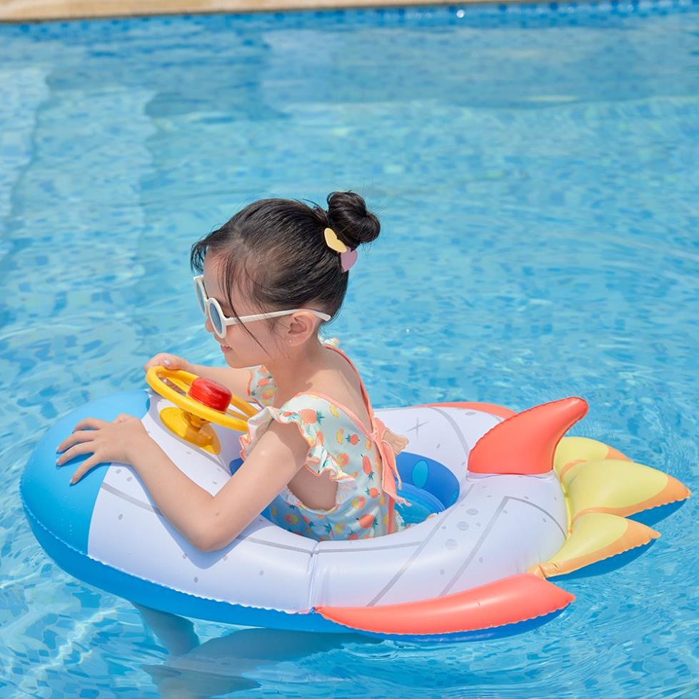 Phao bơi cho bé MILASO phao bơi chống lật an toàn hình tên lửa có xỏ chân độc đáo SS-001397