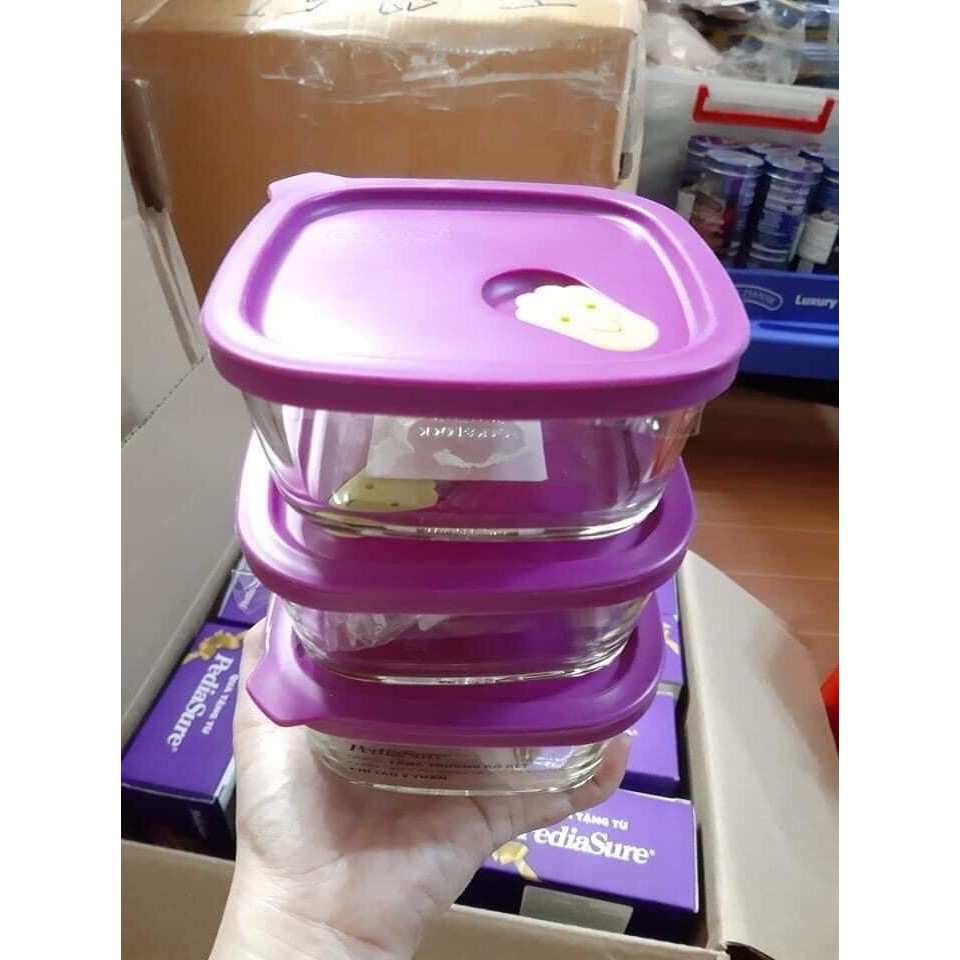 Hộp Thủy Tinh Chịu Nhiệt Rice Container Lock&amp;Lock - Quà tặng của Pediasure