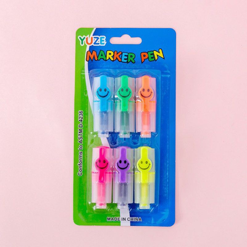 Set 6 Bút Dạ Quang Đánh Dấu