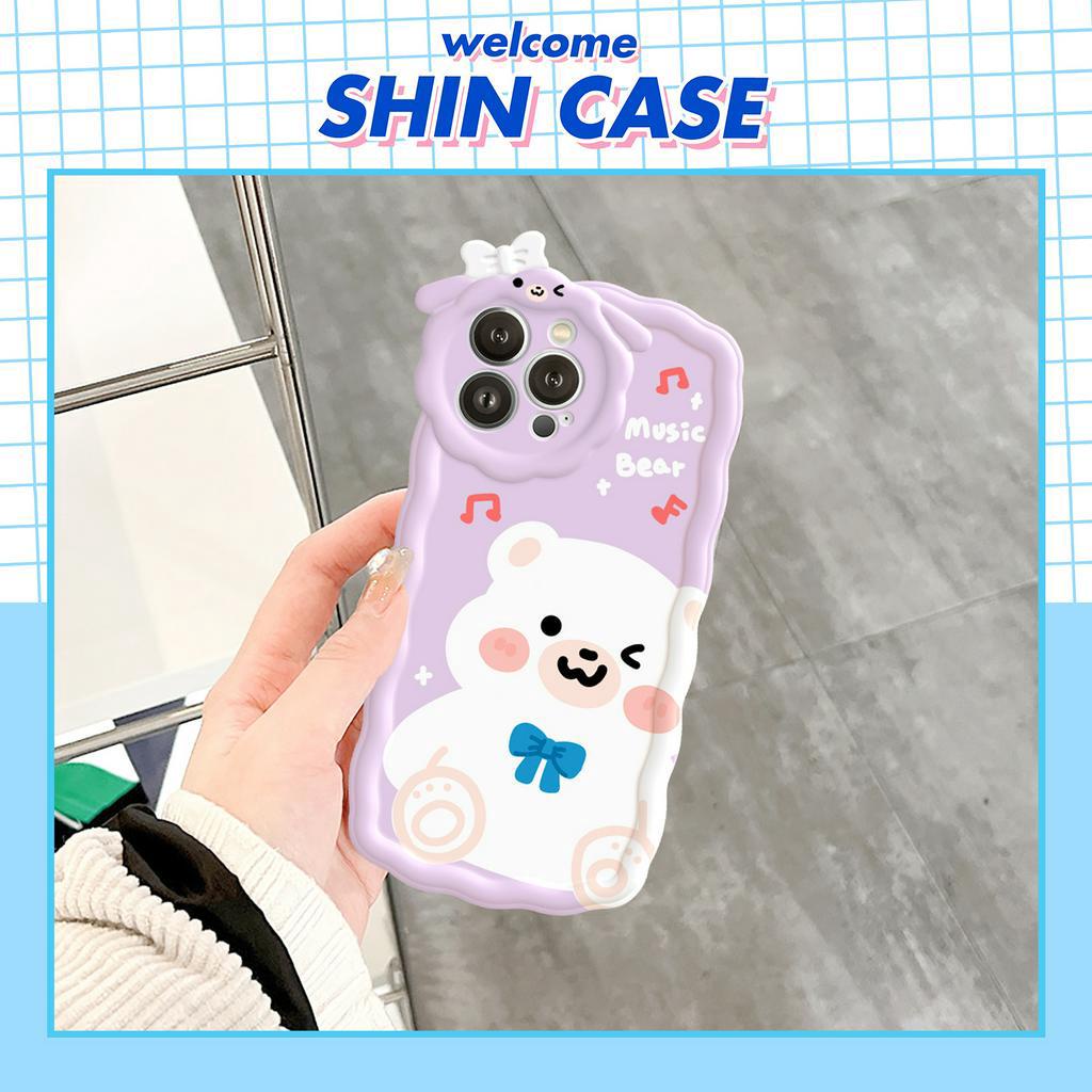 Ốp lưng iphone nơ lượn sóng Gấu tím 6/6plus/6s/6splus/7/7plus/8/8plus/x/xs/11/12/13/14/pro/max/promax/plus/shin/case