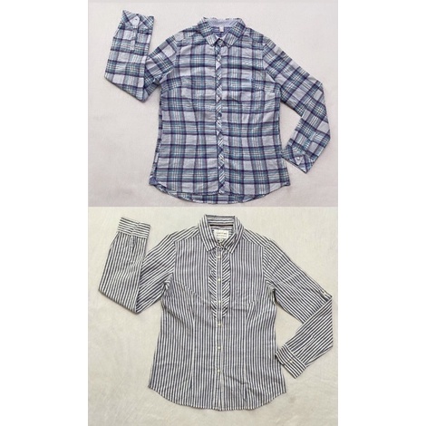 Áo sơ mi tay dài kẻ Nino.maxx  - Thanh lý vnxk