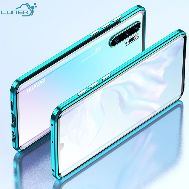 OPPO 360° Ốp điện thoại 2 mặt kính cường lực có nam châm kim loại cho for OPPO Reno 2 2Z 2F 3 4 5 A15 A93 F9 F9Pro F11 F11Pro Front and Back Tempered Glass Mobile Shell Phone Case Cover Phone Housing