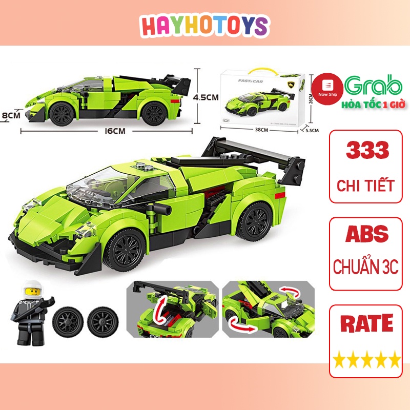 Bộ đồ chơi lắp ráp lego xe đua Bugatti 333CT, mô hình xe đua đồ chơi cho bé