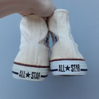 Giày Converse secondhand cổ cao, màu kem